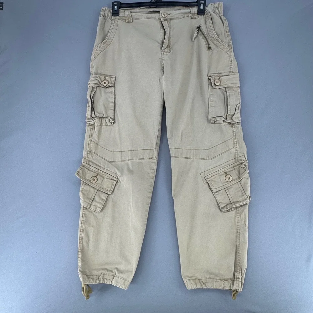 Vintage Mustway Cargo Pants Mens 36 Khaki Y2K Tactical Utility Gorpcore Baggy